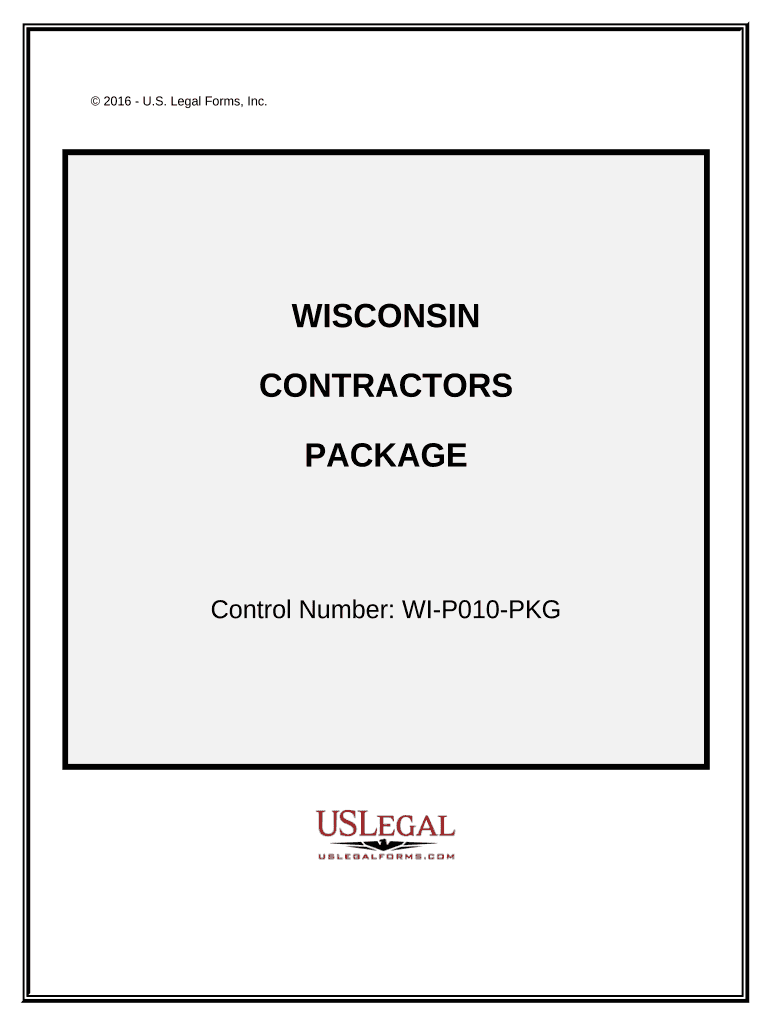 Contractors Forms Package Wisconsin