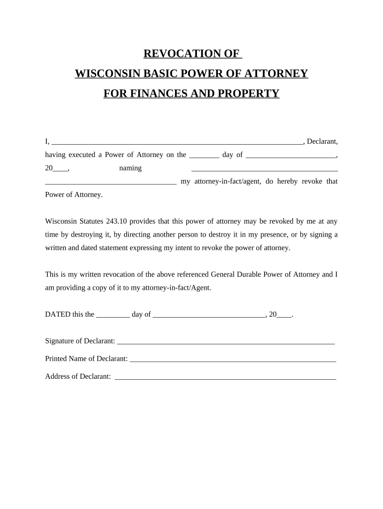 Wi Statutory  Form