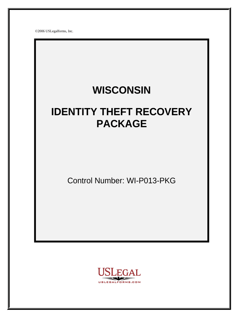 Identity Theft Recovery Package Wisconsin  Form
