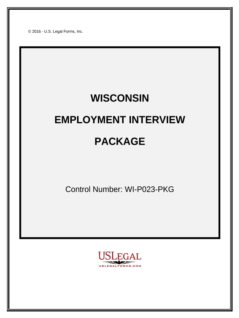 Employment Interview Package Wisconsin  Form