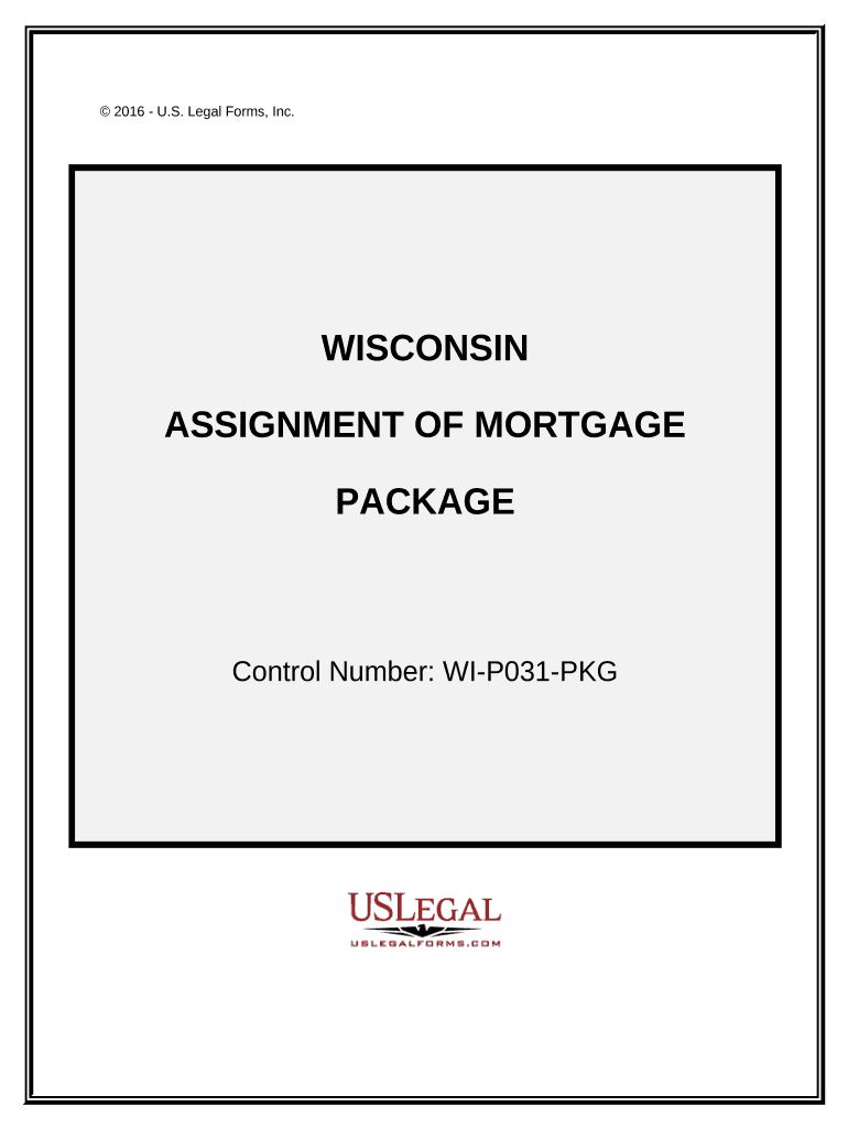 Assignment of Mortgage Package Wisconsin  Form