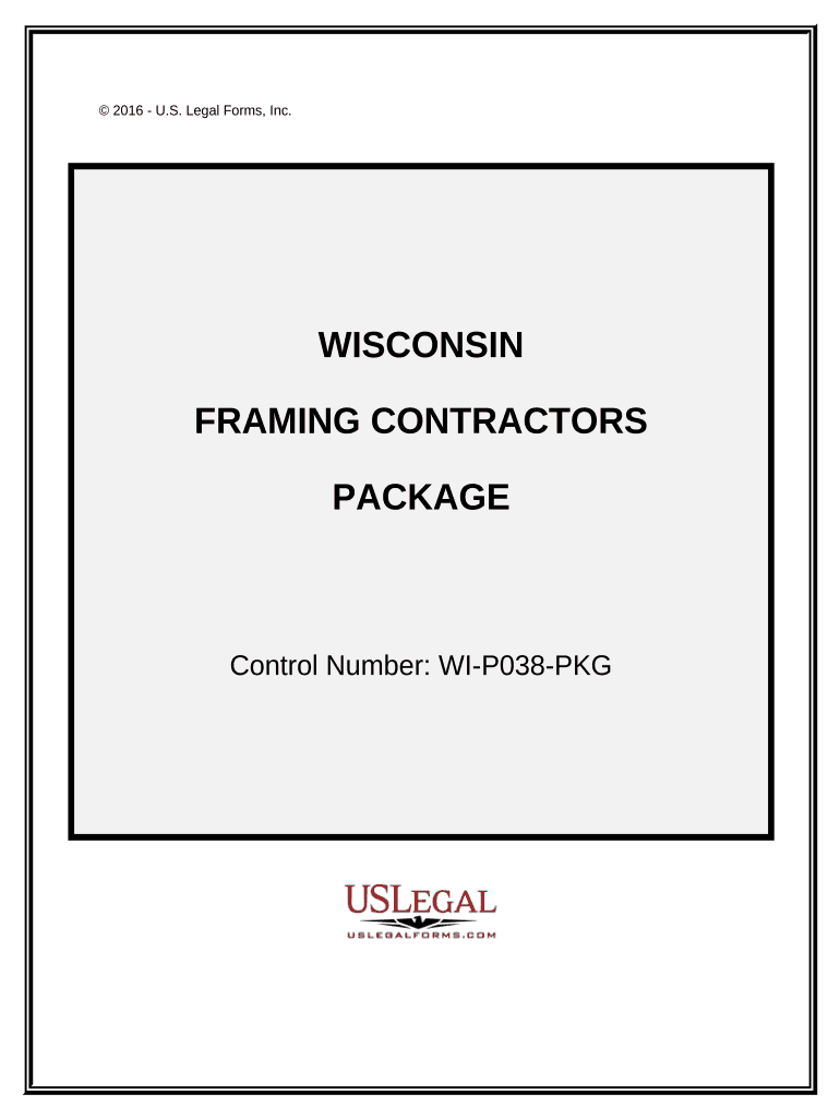 Framing Contractor Package Wisconsin  Form