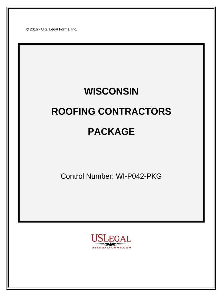 Roofing Contractor Package Wisconsin  Form