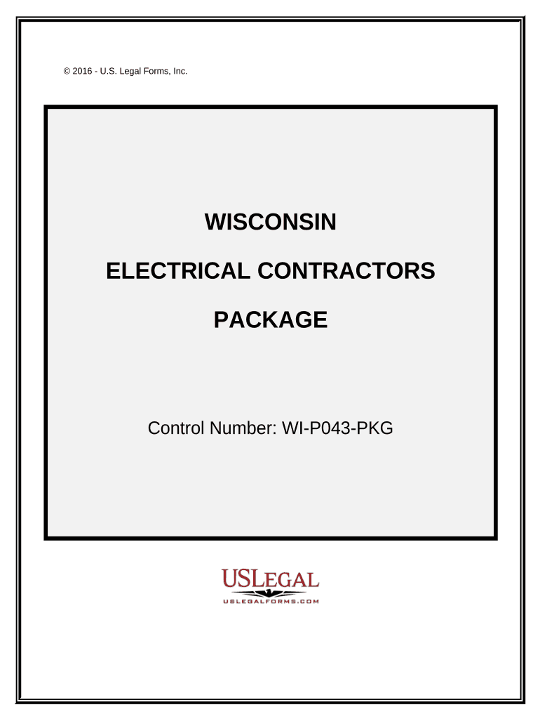 Electrical Contractor Package Wisconsin  Form