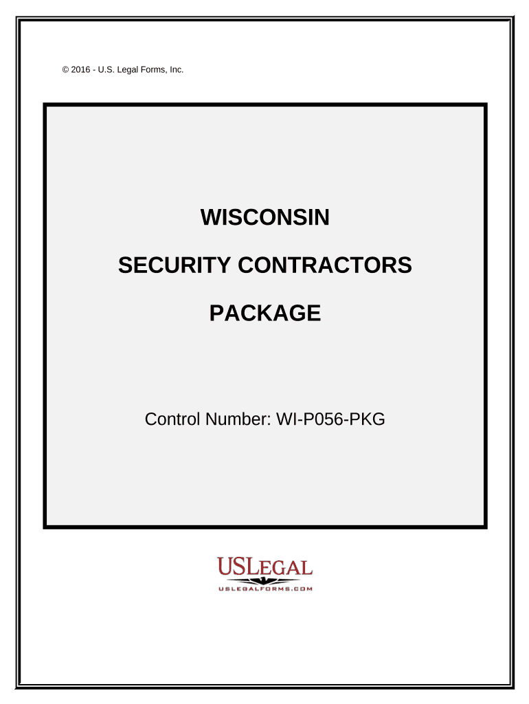 Security Contractor Package Wisconsin  Form