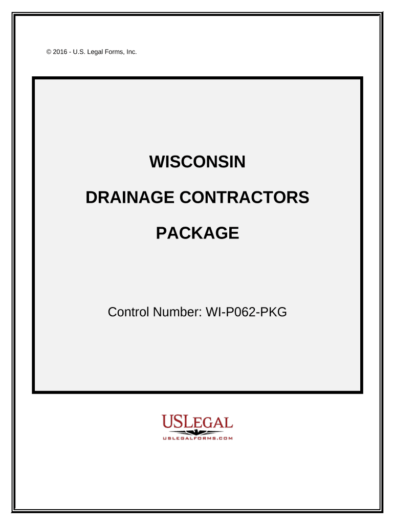 Drainage Contractor Package Wisconsin  Form