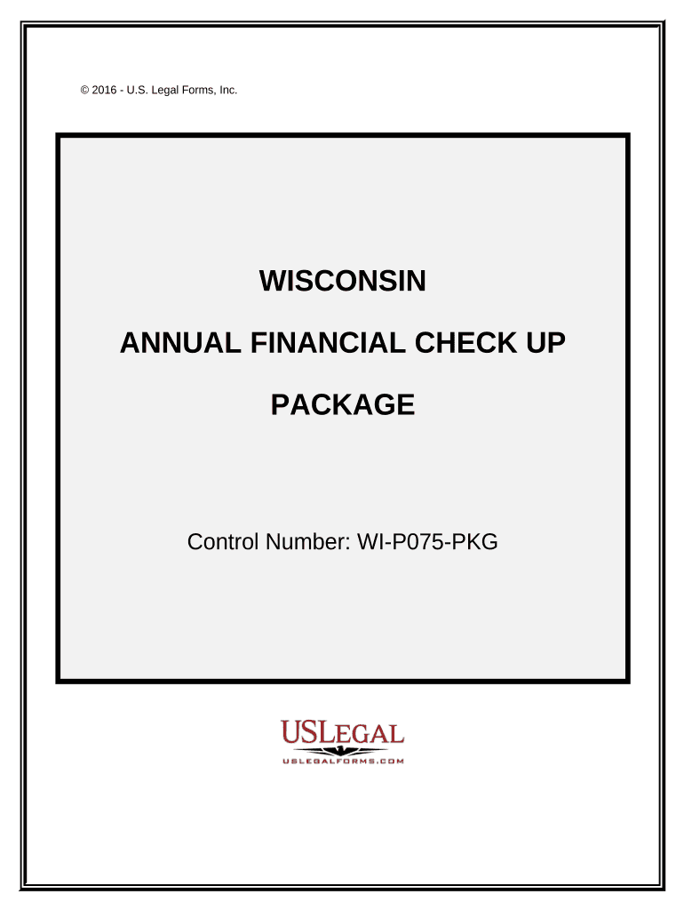 Annual Financial Checkup Package Wisconsin  Form