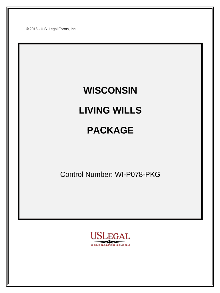 Fill and Sign the Living Wills and Health Care Package Wisconsin Form