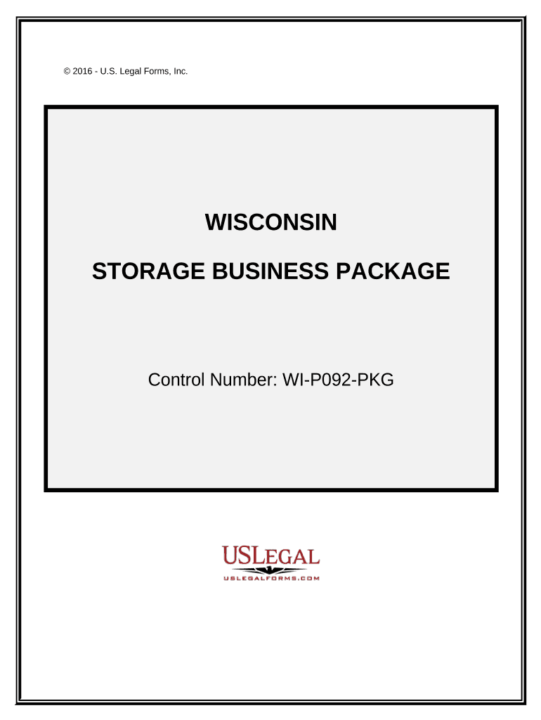 Storage Business Package Wisconsin  Form