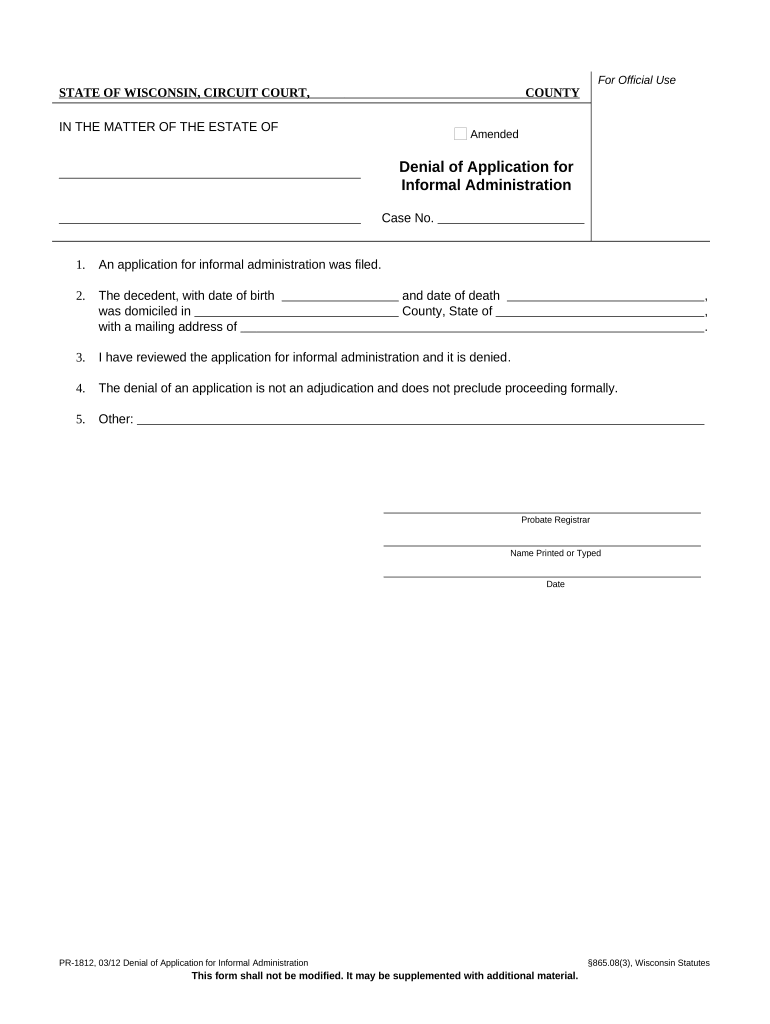 Wisconsin Statement Agreement  Form