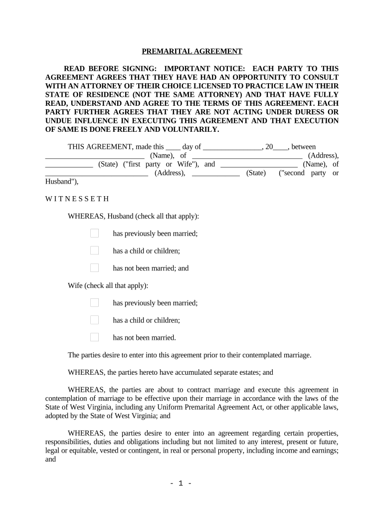 Wv Agreement Form