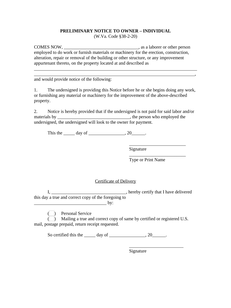 West Virginia Form