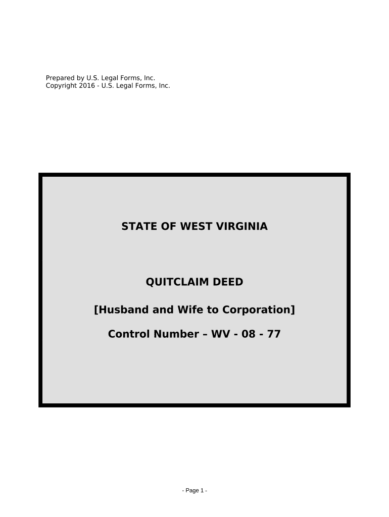 West Virginia Deed  Form