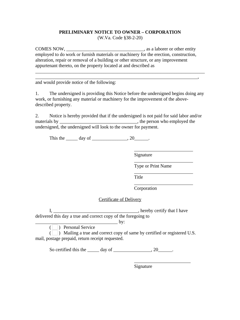 West Virginia Form