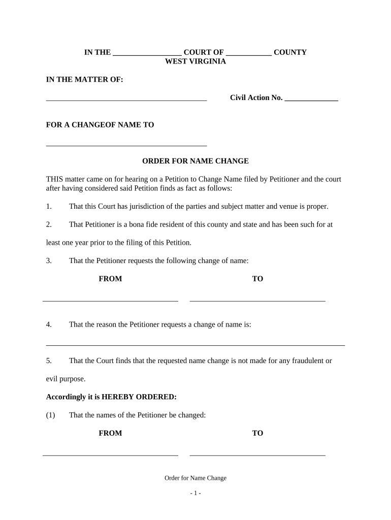 Wv Name Change  Form