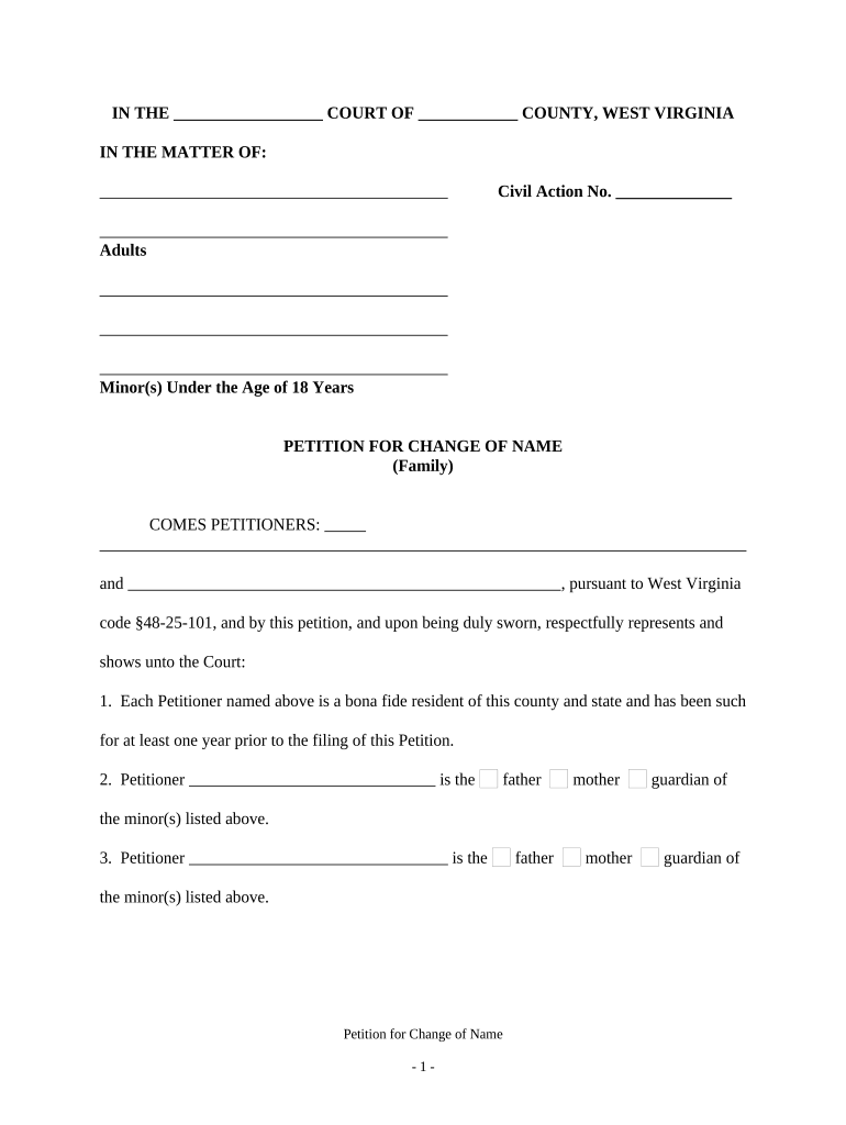 Wv Name Change Form