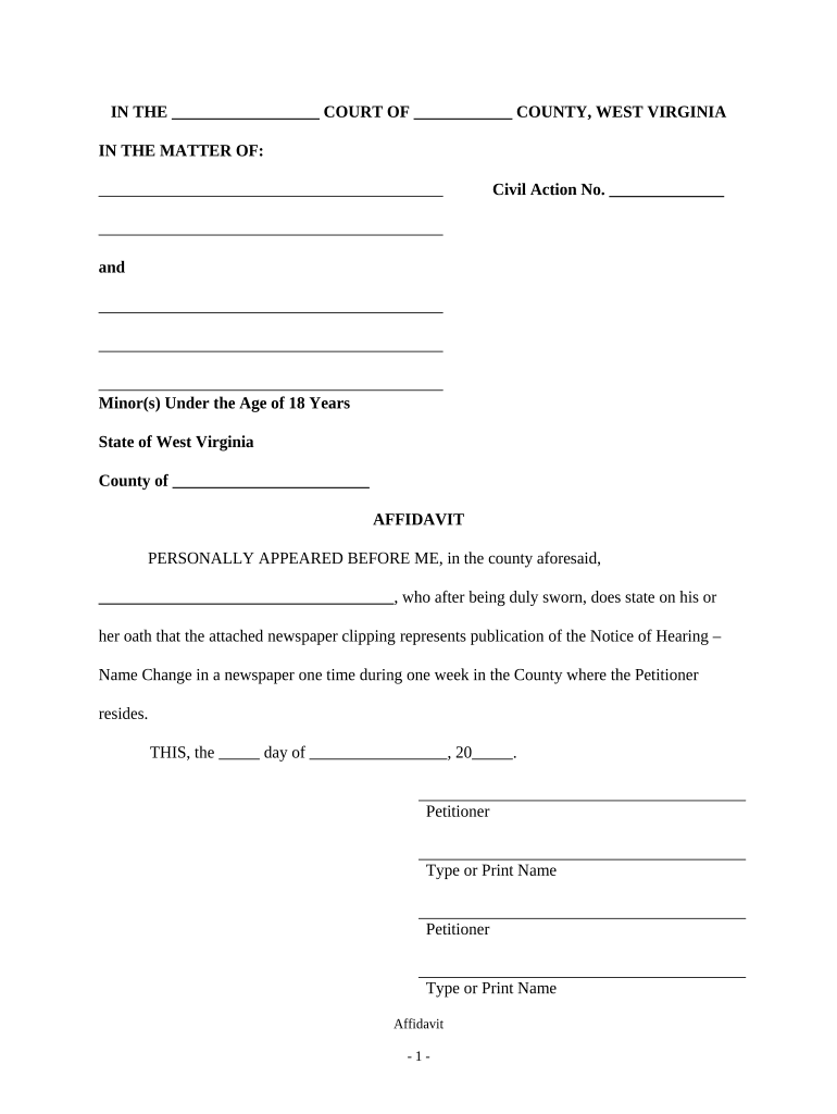 Wv Change Name  Form