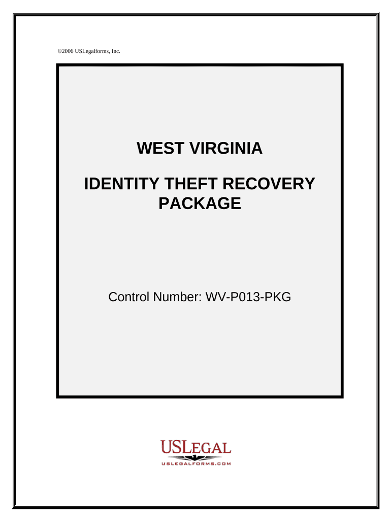 Identity Theft Recovery Package West Virginia  Form