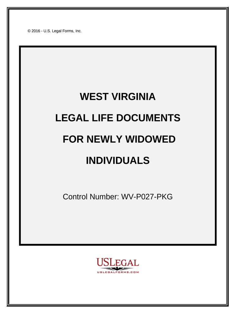 Newly Widowed Individuals Package West Virginia  Form