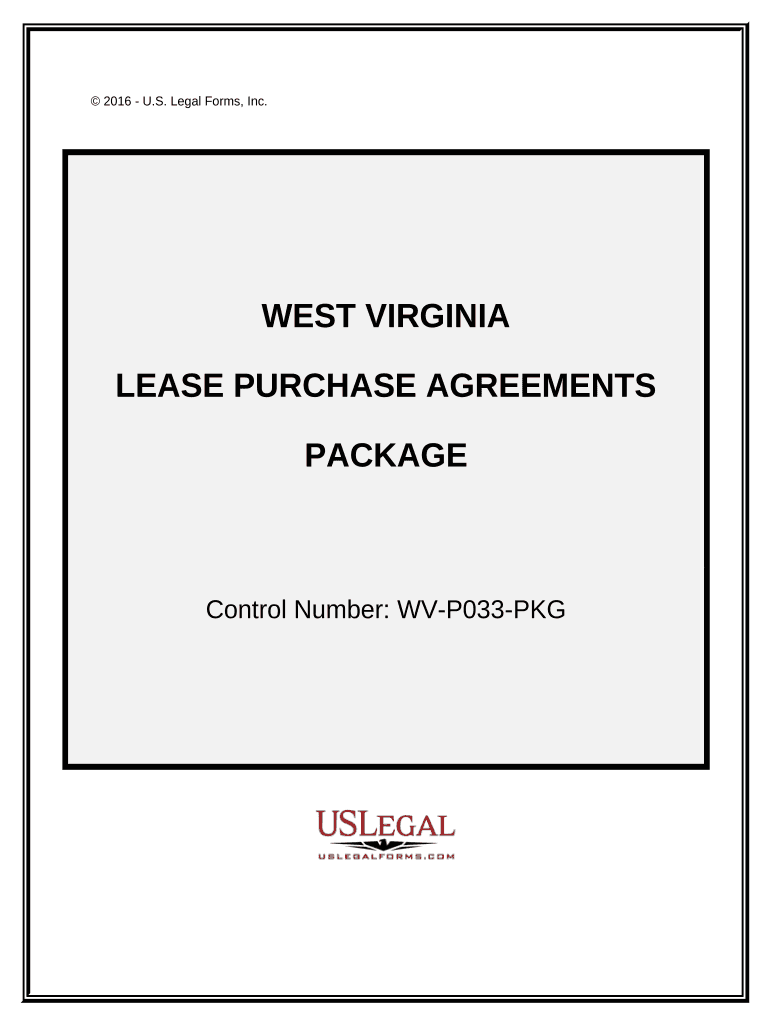 Lease Purchase Agreements Package West Virginia  Form