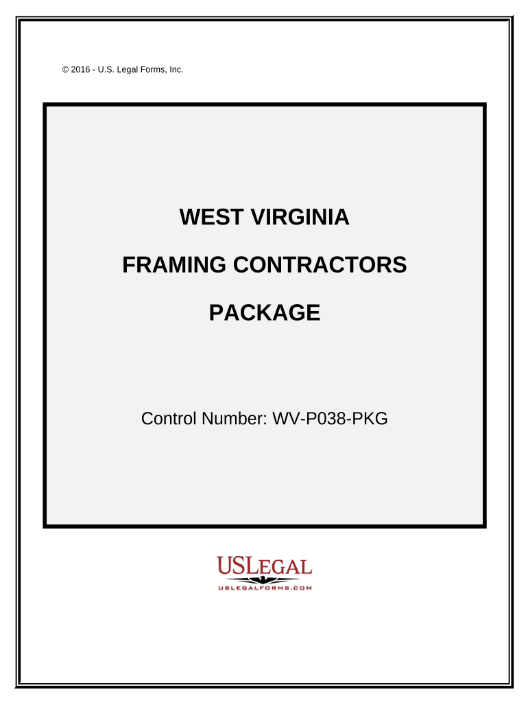 Framing Contractor Package West Virginia  Form