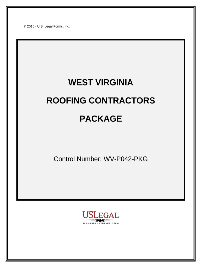 Roofing Contractor Package West Virginia  Form