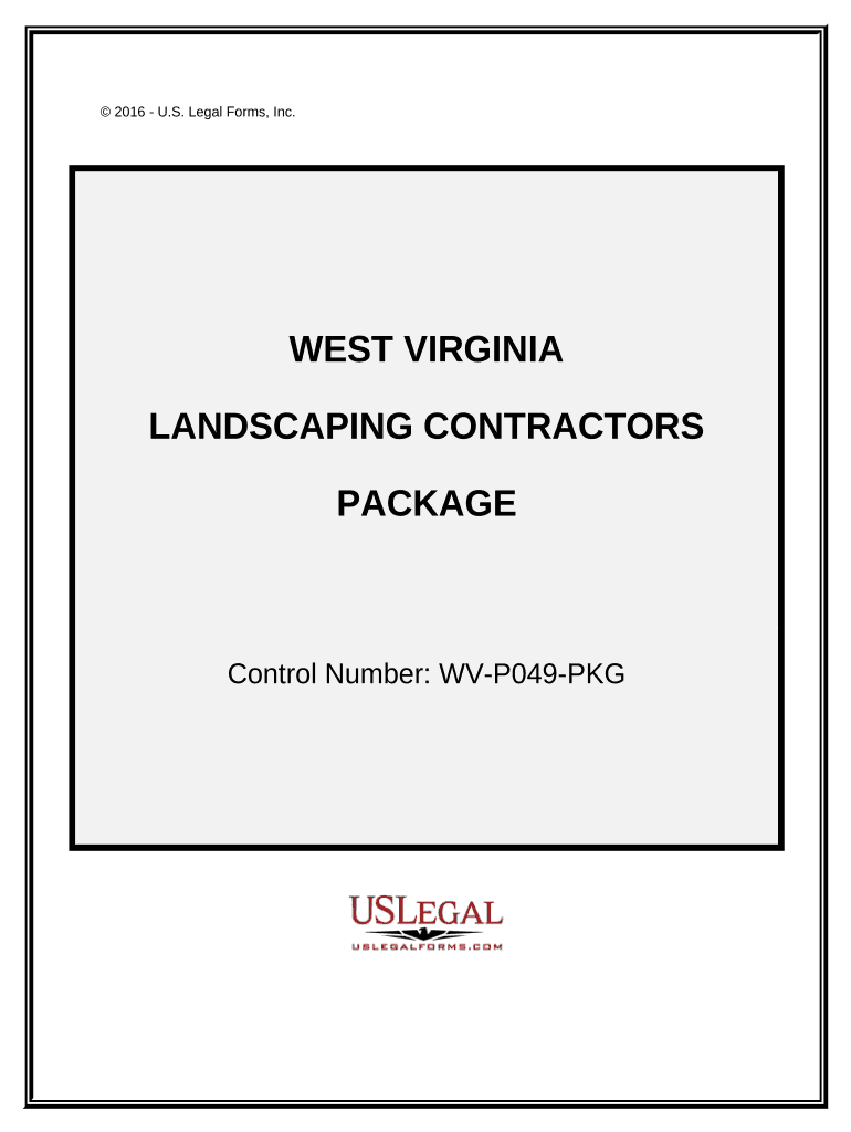 Landscaping Contractor Package West Virginia  Form