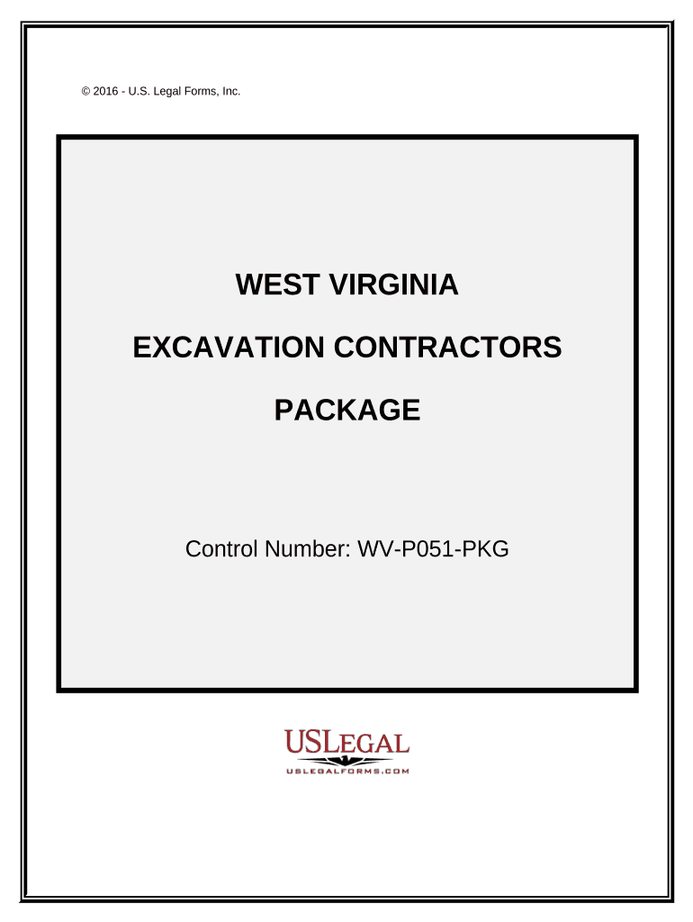Excavation Contractor Package West Virginia  Form