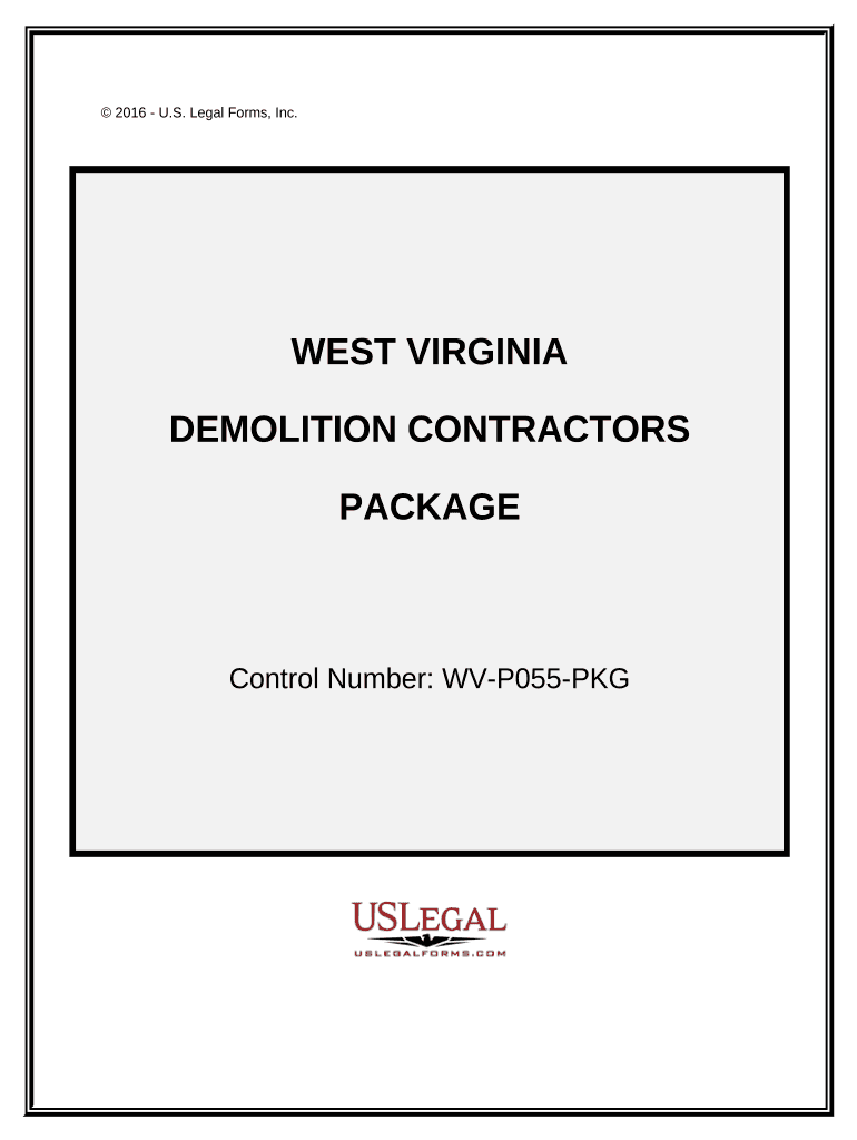 Demolition Contractor Package West Virginia  Form