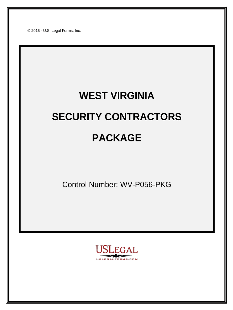 Security Contractor Package West Virginia  Form