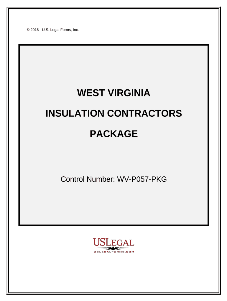Insulation Contractor Package West Virginia  Form
