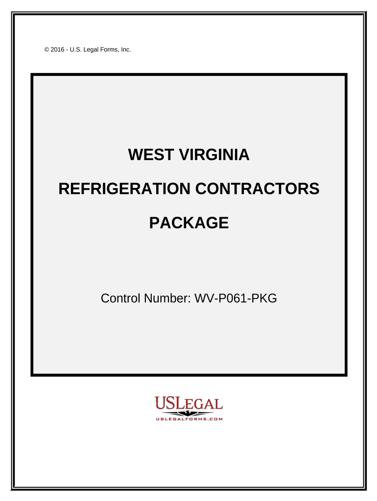 Refrigeration Contractor Package West Virginia  Form