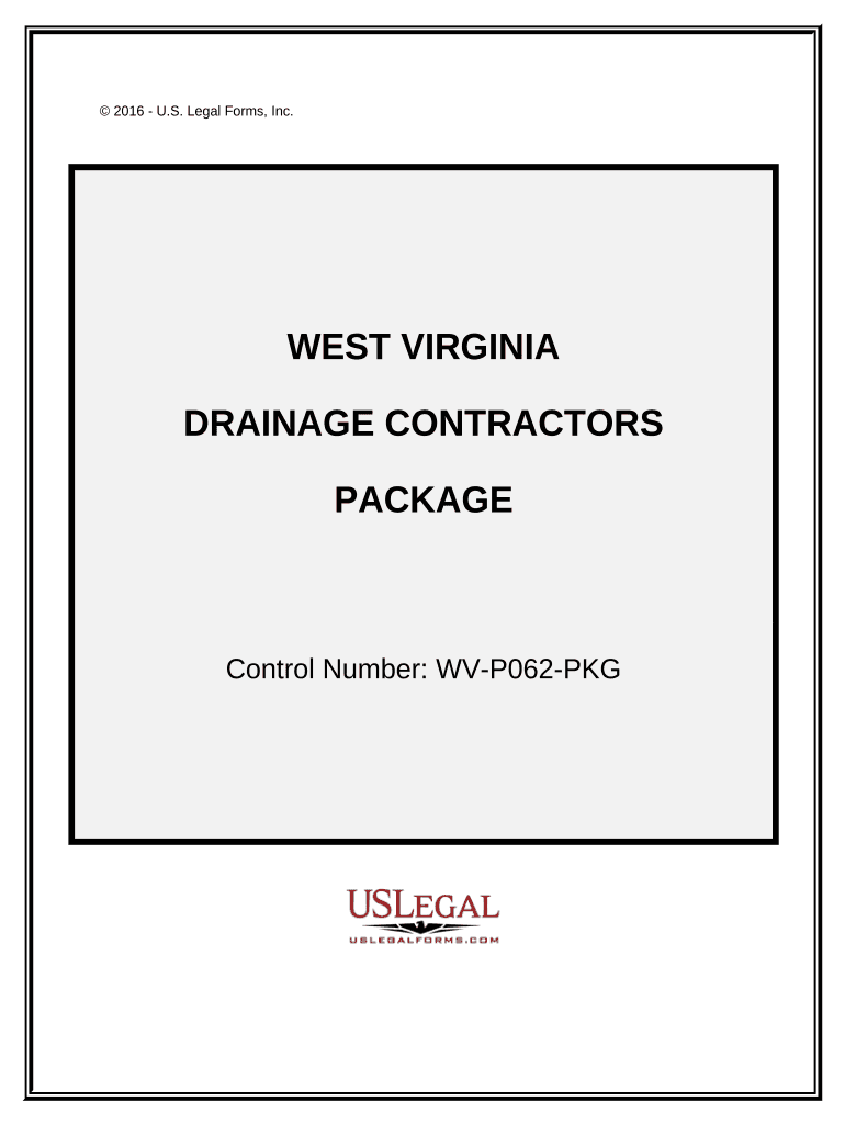 Drainage Contractor Package West Virginia  Form