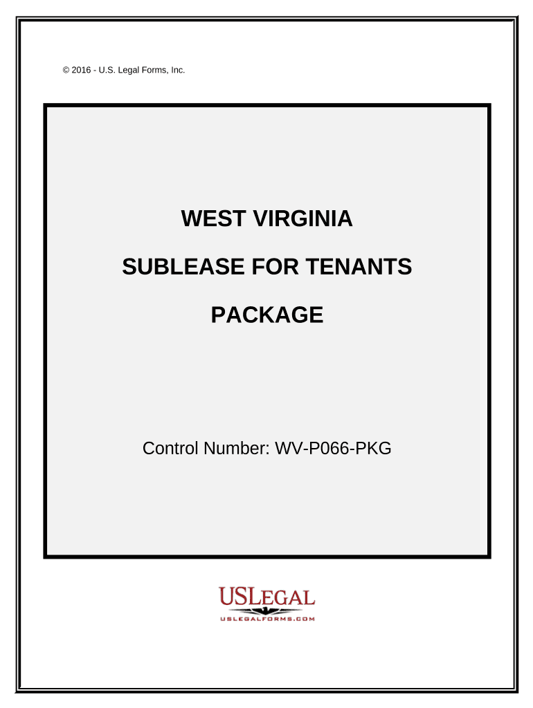 Landlord Tenant Sublease Package West Virginia  Form