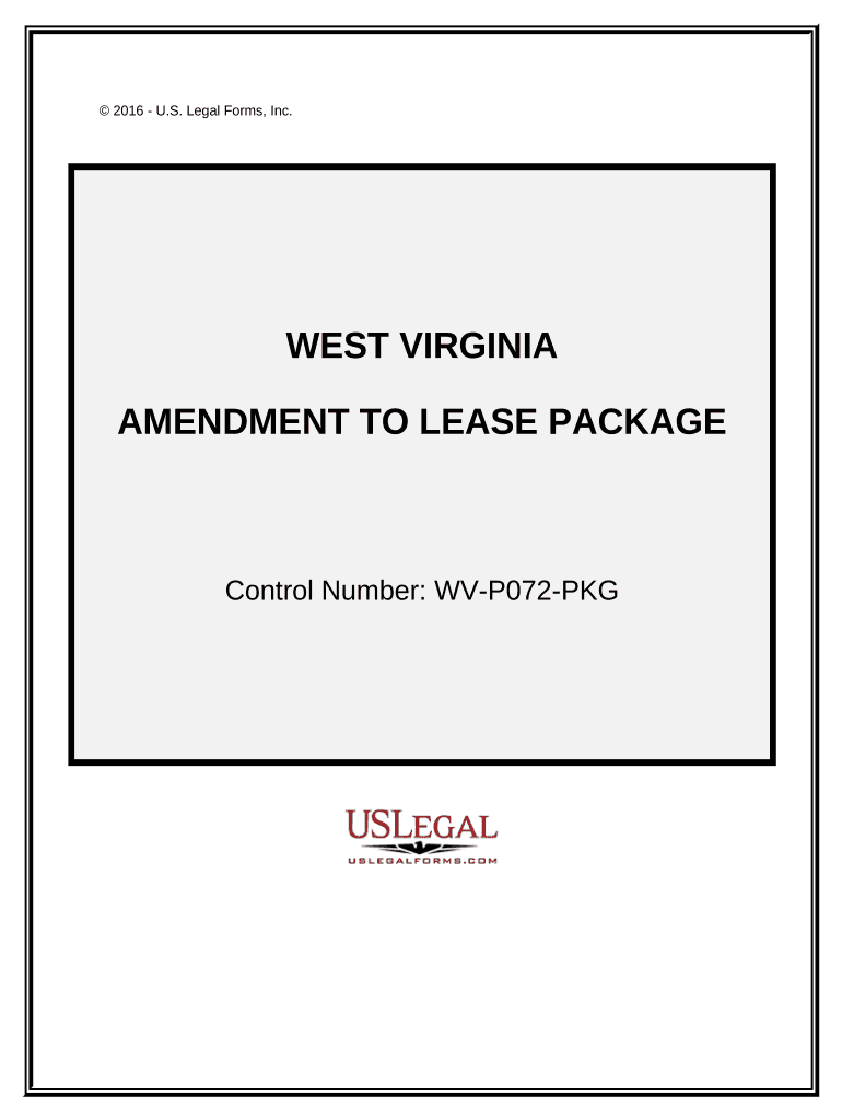 Amendment of Lease Package West Virginia  Form