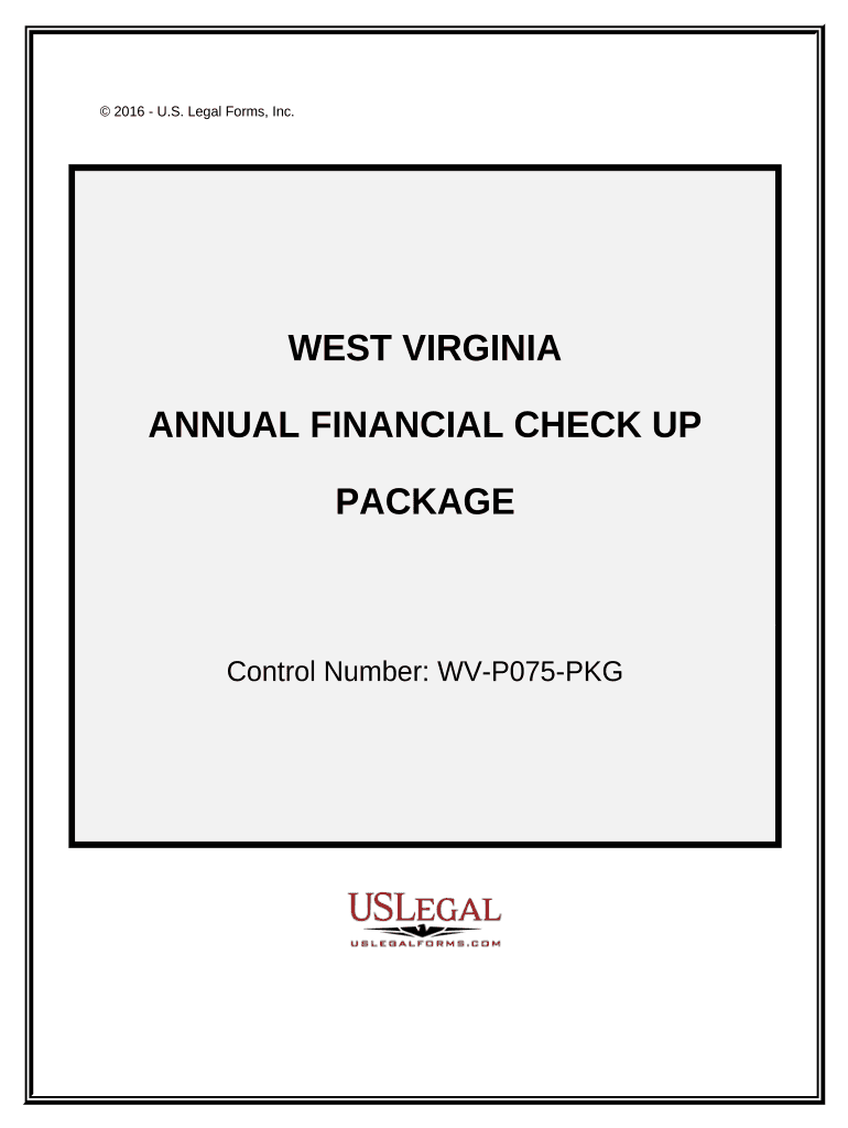 Annual Financial Checkup Package West Virginia  Form