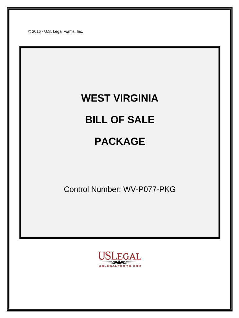 Bill of Sale Package West Virginia  Form
