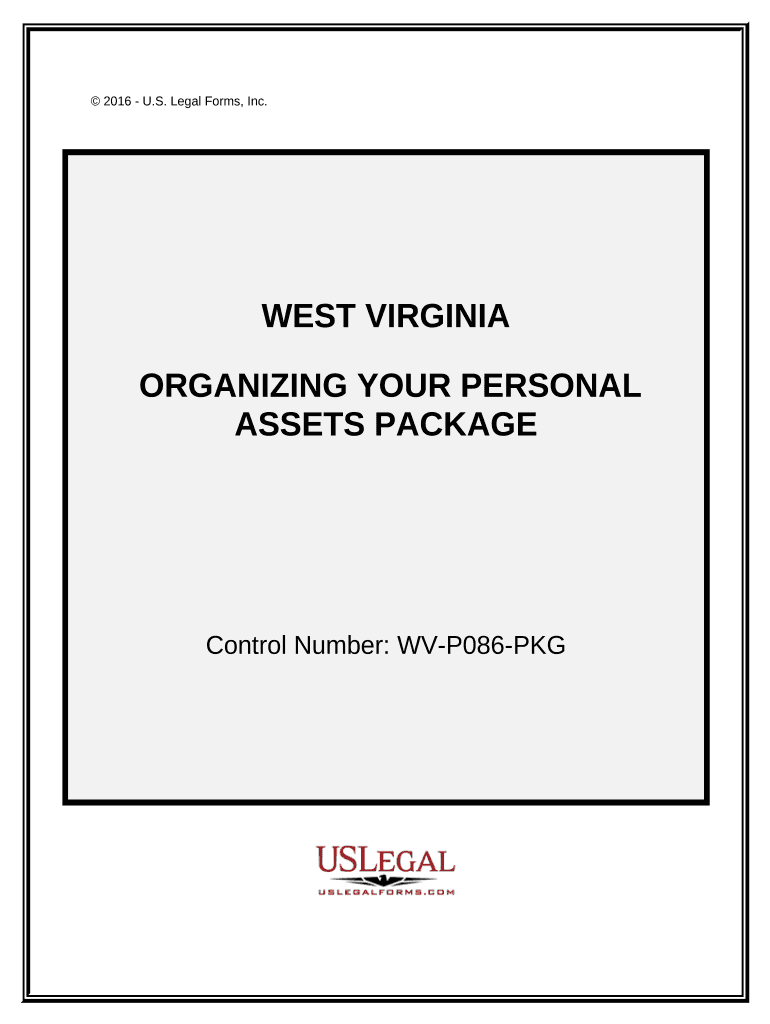 Organizing Your Personal Assets Package West Virginia  Form