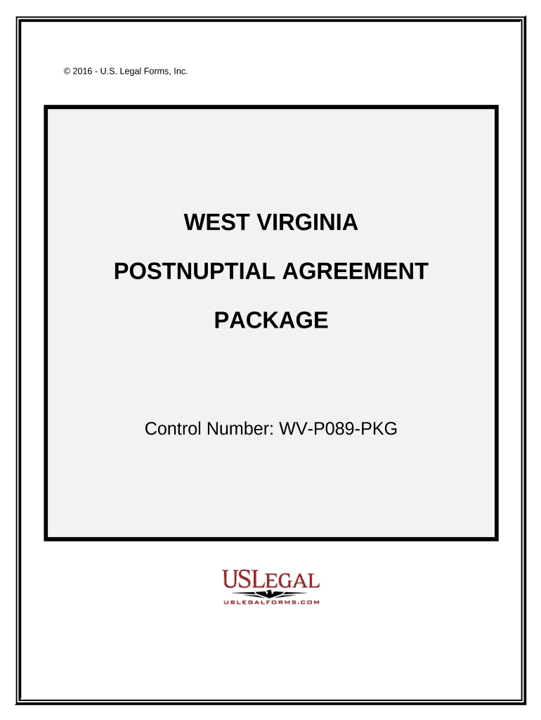 Postnuptial Agreements Package West Virginia  Form