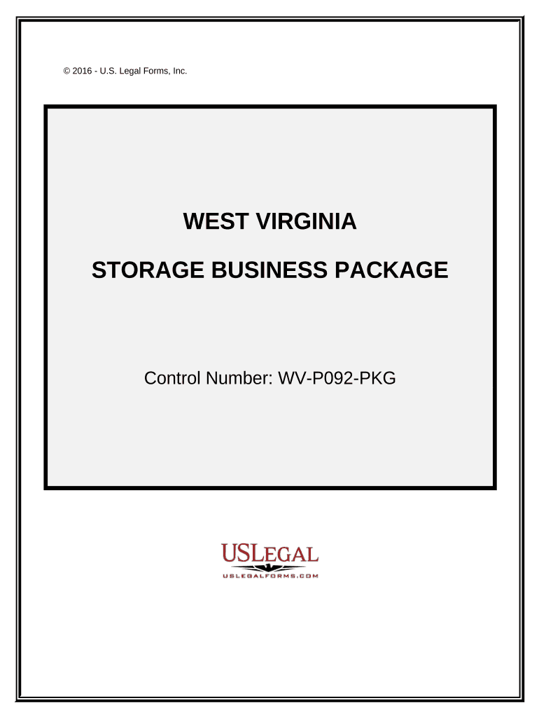 Storage Business Package West Virginia  Form