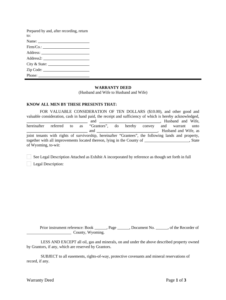 Wyoming Husband  Form