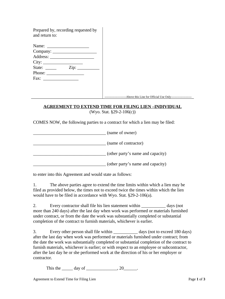 Wyoming Filing  Form