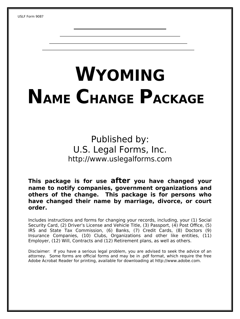 Wyoming Marriage  Form