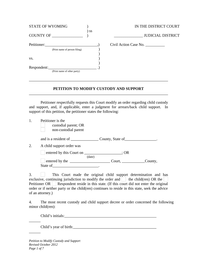 Petition Modify Form