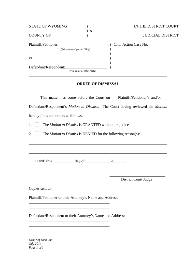 Wyoming Modification  Form