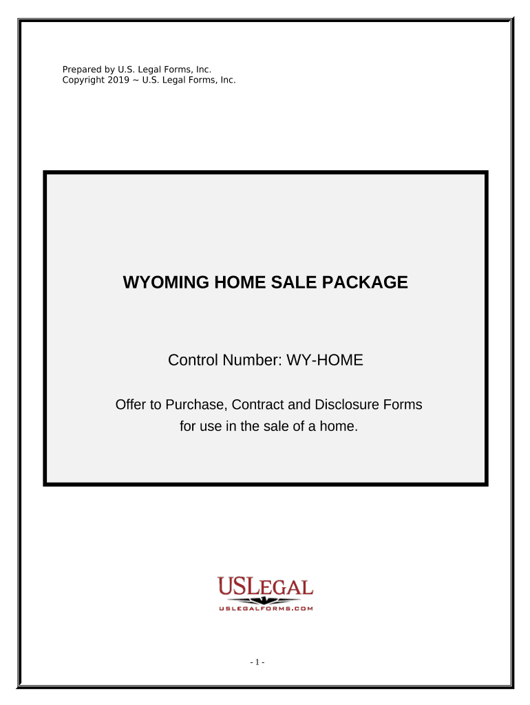 Real Estate Home Sales Package with Offer to Purchase, Contract of Sale, Disclosure Statements and More for Residential House Wy  Form