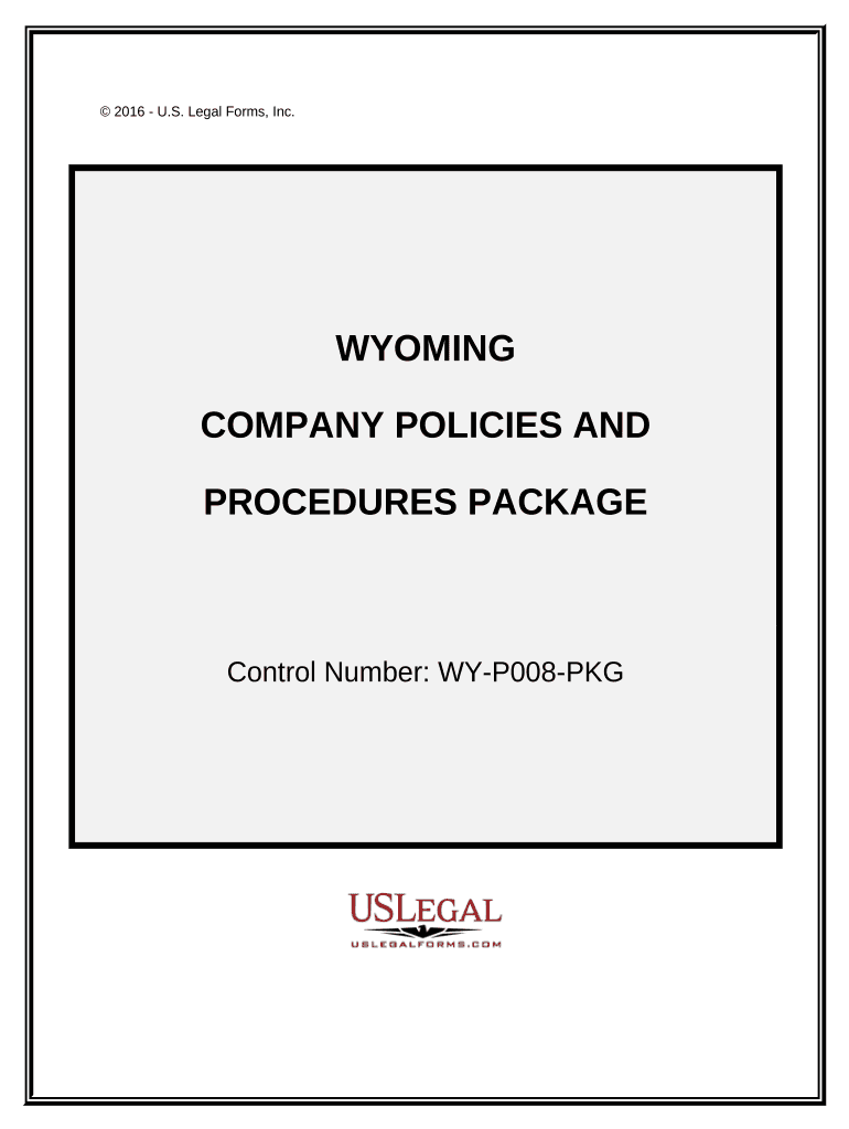 Company Employment Policies and Procedures Package Wyoming  Form