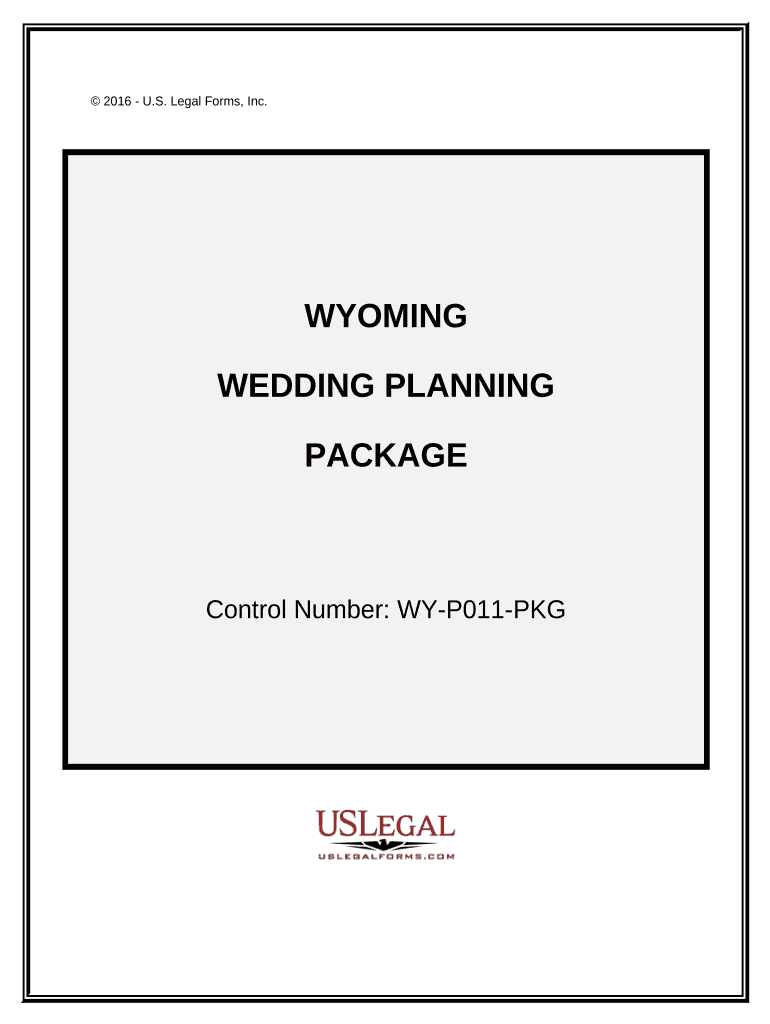 Wedding Planning or Consultant Package Wyoming  Form