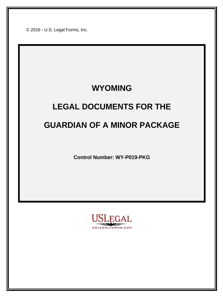Legal Documents for the Guardian of a Minor Package Wyoming  Form