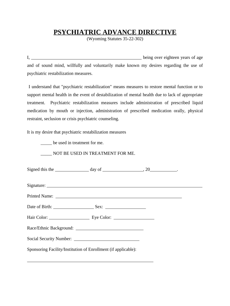 Care Directive Healthcare  Form